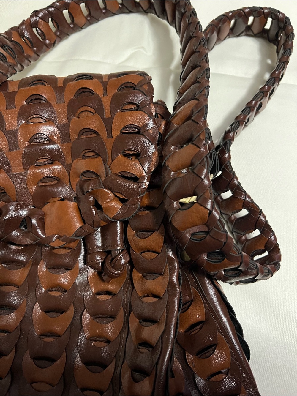Unbranded Vegan Leather Braided Backpack - Picture 2 of 12